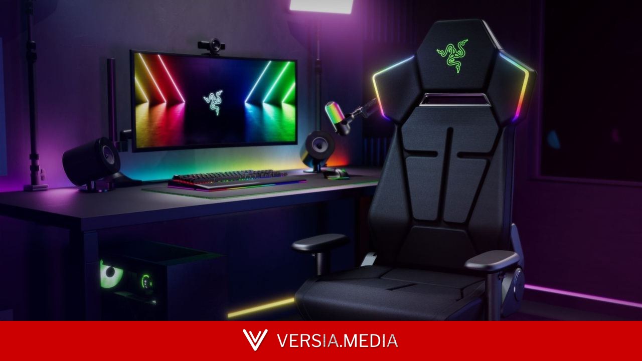 Razer anuncia 1ª cadeira com iluminação RGB reativa